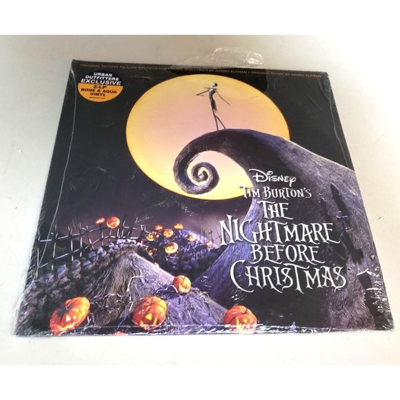 The Nightmare Before Christmas Soundtrack Limited 2XLP Bone Aqua Vinyl New - Picture 2 of 4